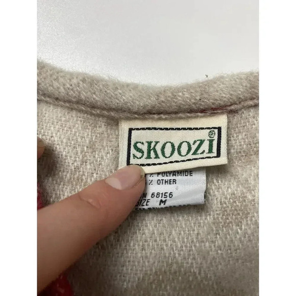 Vintage Cardigan Vest Size Medium Wool Blend Womens Knit Button Close SKOOZI - Picture 4 of 8